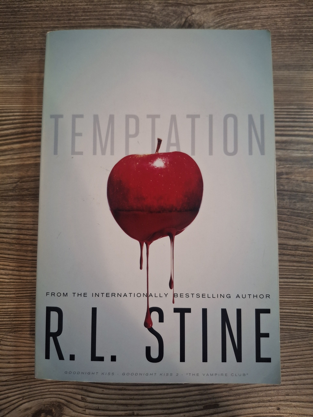 Temptation by R.L. Stine - White Cover with Red Dripping Apple